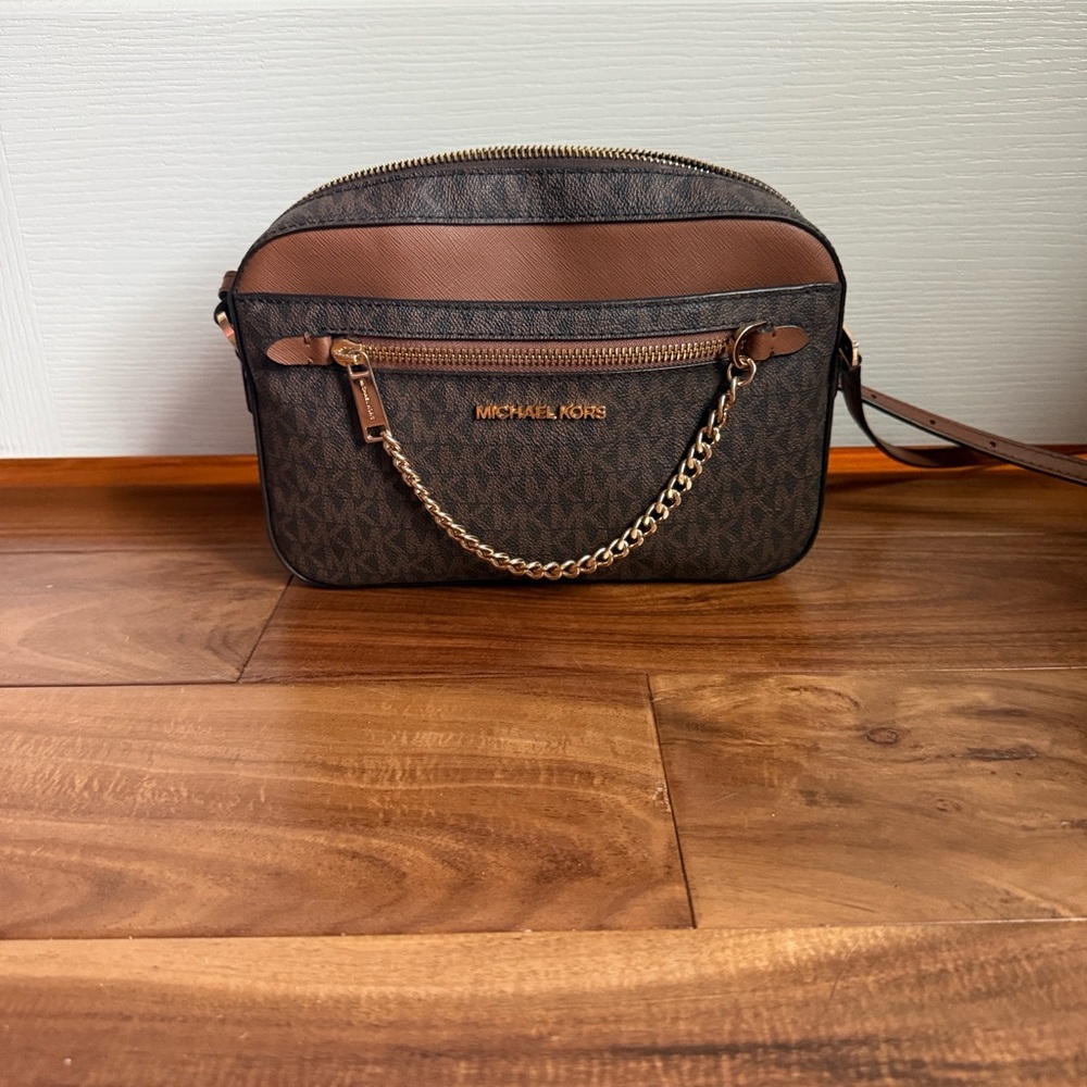 Michael Kors Brown and Black Crossbody Bag